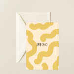 ČESTITKA SREĆNO ŽUTA